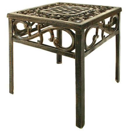 Oakland Living Corporation Oakland Living 2106-AB - Mississippi Square End Table - Antique Bronze 2106-AB